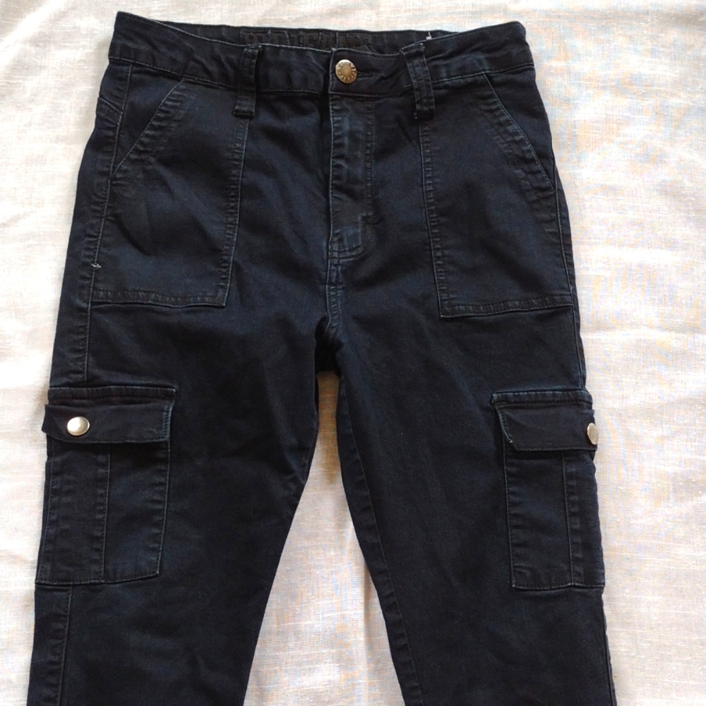 Black Denim Joggers